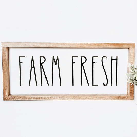 Farm Fresh Kitchen Wood Sign