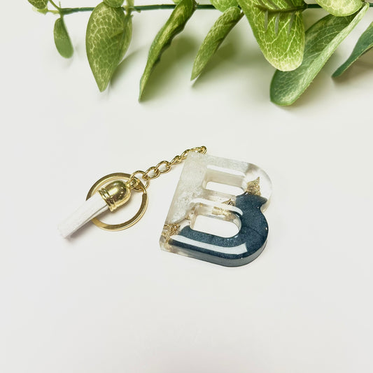 Resin Letter Keychain - B