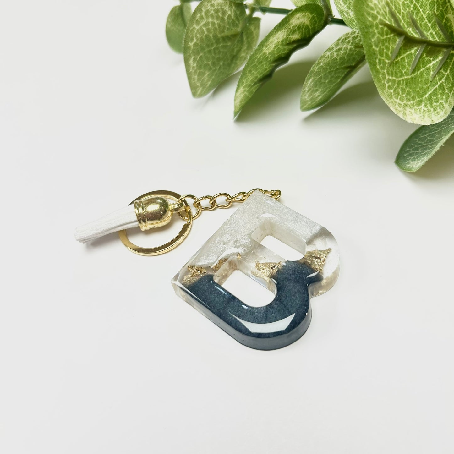 Resin Letter Keychain - B