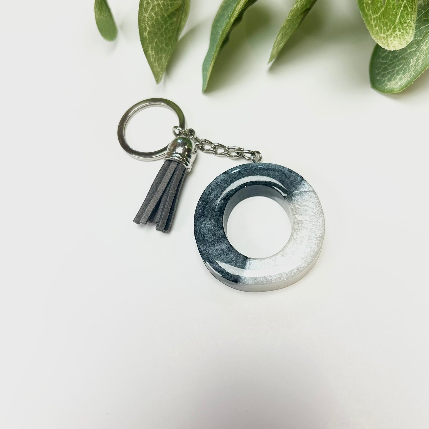 Resin Letter Keychain - O