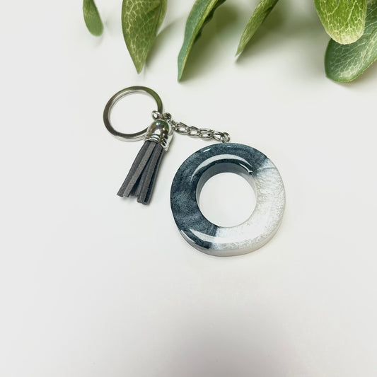 Resin Letter Keychain - O