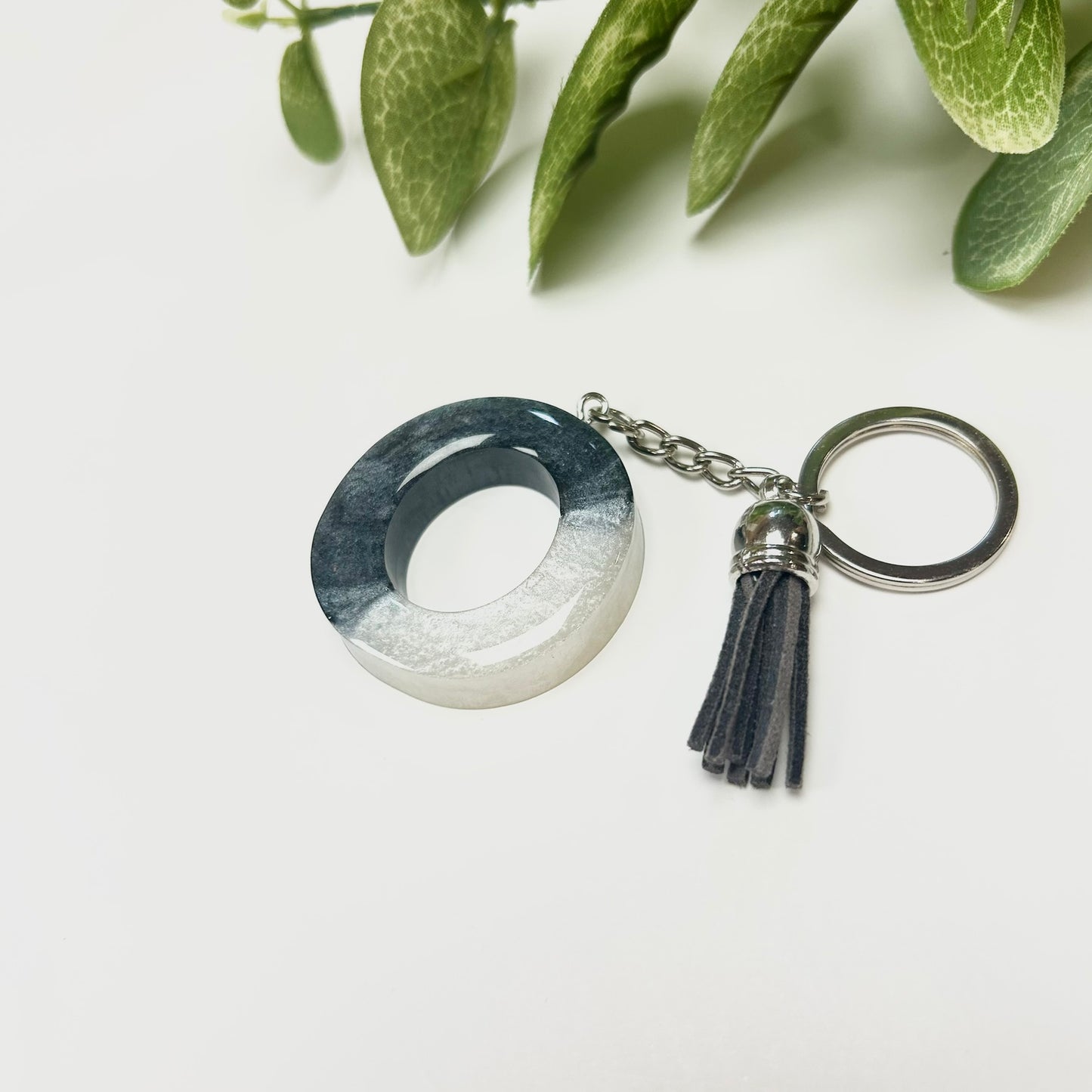 Resin Letter Keychain - O