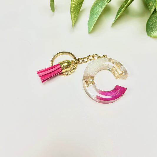 Resin Letter Keychain - C