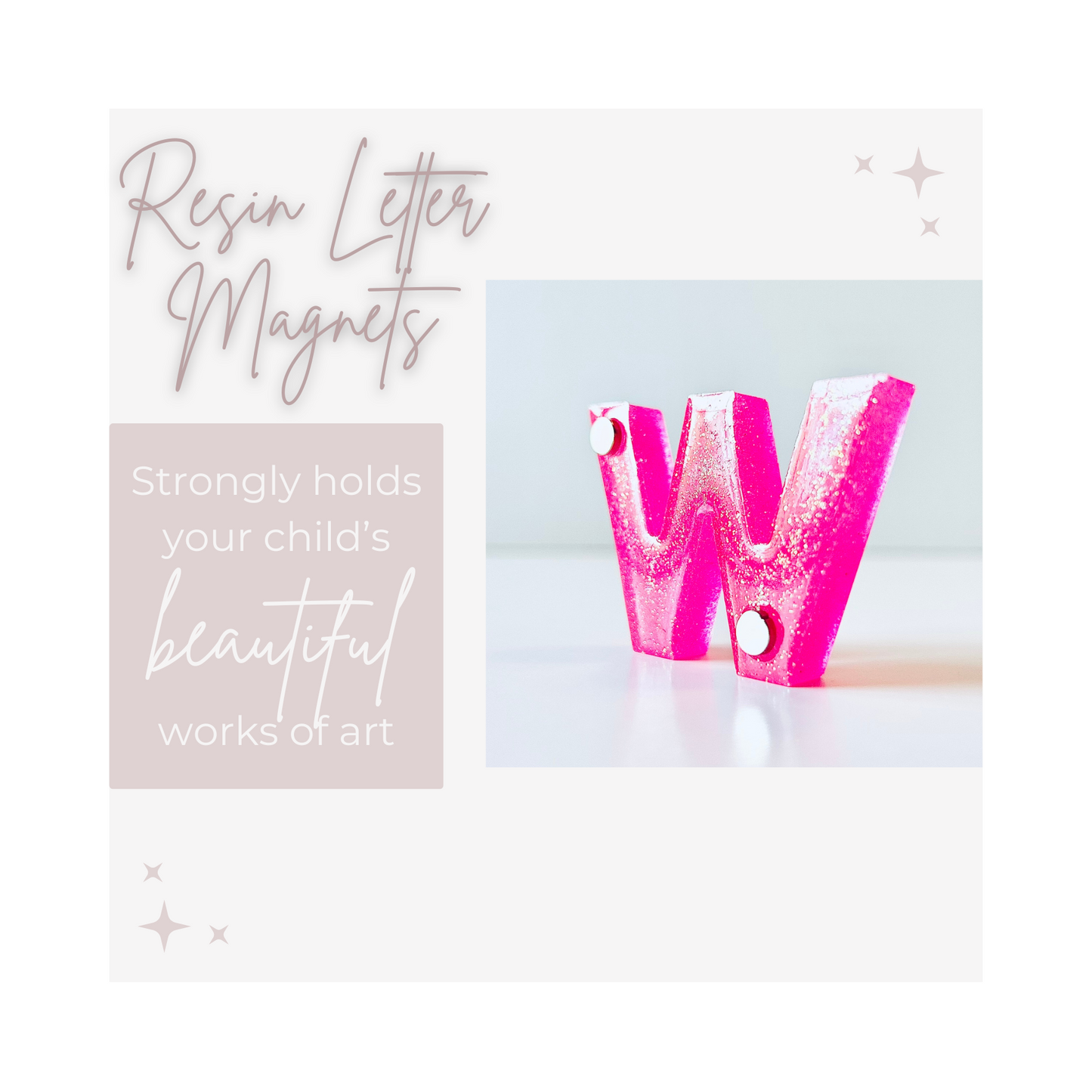 Resin Letter Magnet - D