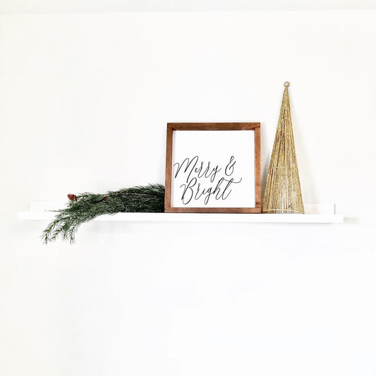Merry and Bright Farmhouse Christmas Sign