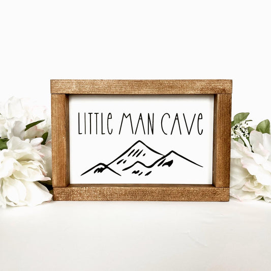 Little Man Cave Nursery Sign