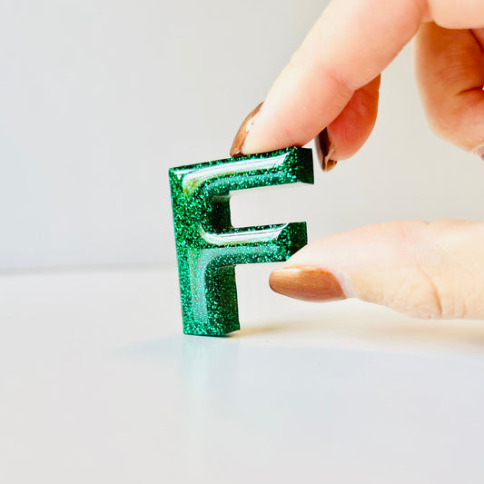 Resin Letter Magnet - F