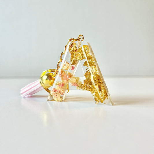 Resin Letter Keychain - A