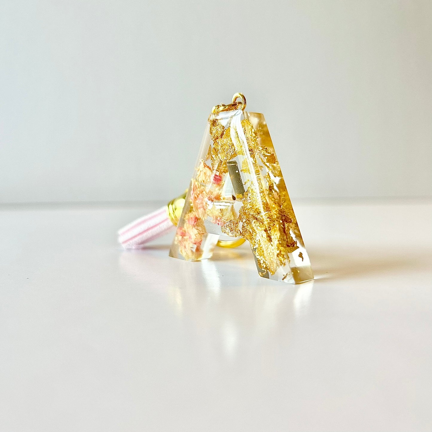Resin Letter Keychain - A