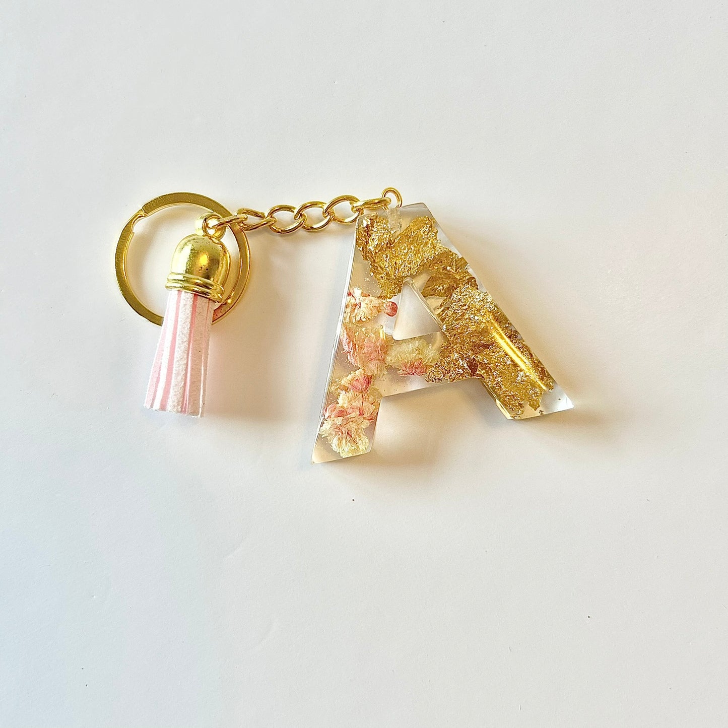 Resin Letter Keychain - A