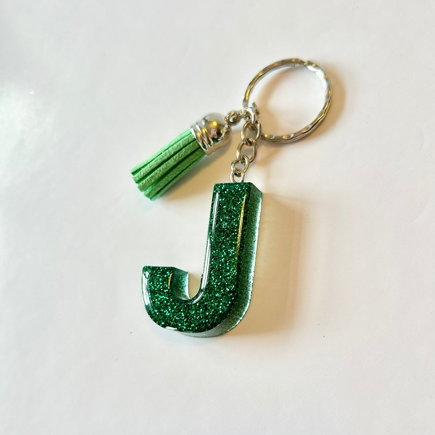 Resin Letter Keychain - J