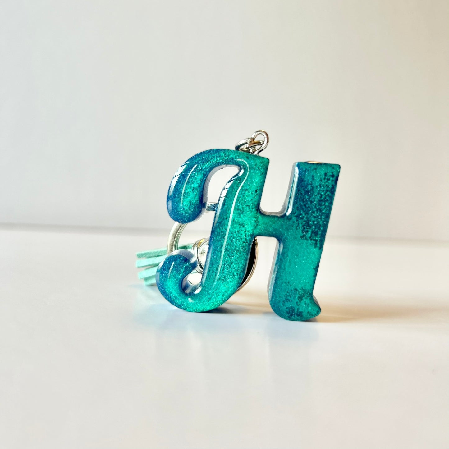 Resin Letter Keychain - H