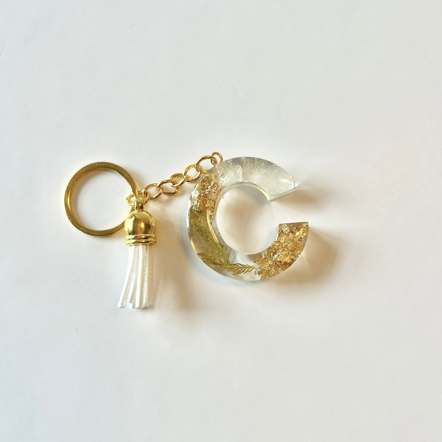 Resin Letter Keychain - C