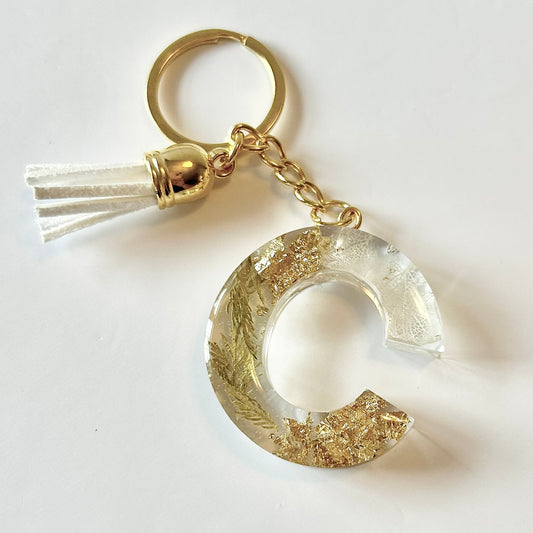 Resin Letter Keychain - C