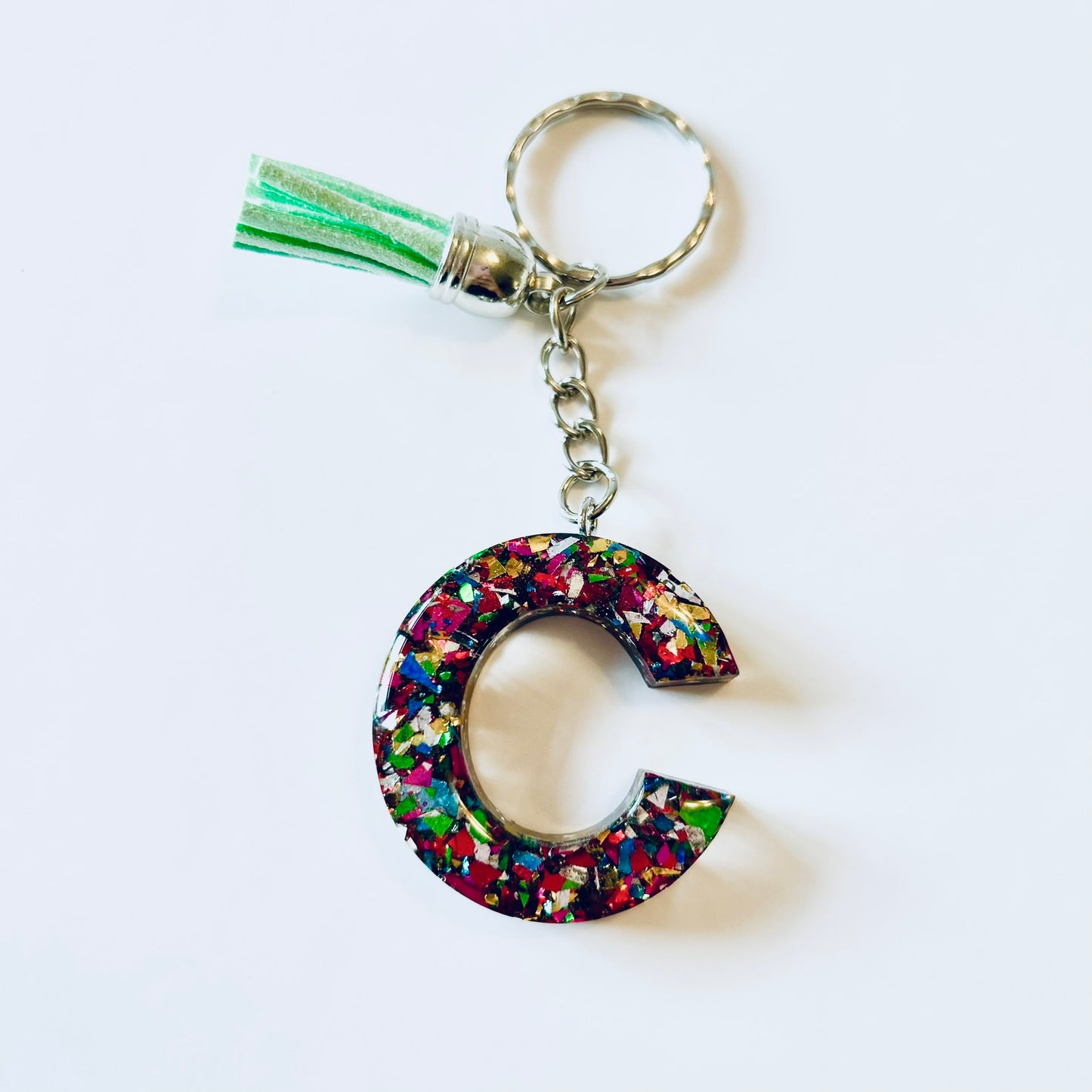 Resin Letter Keychain - C