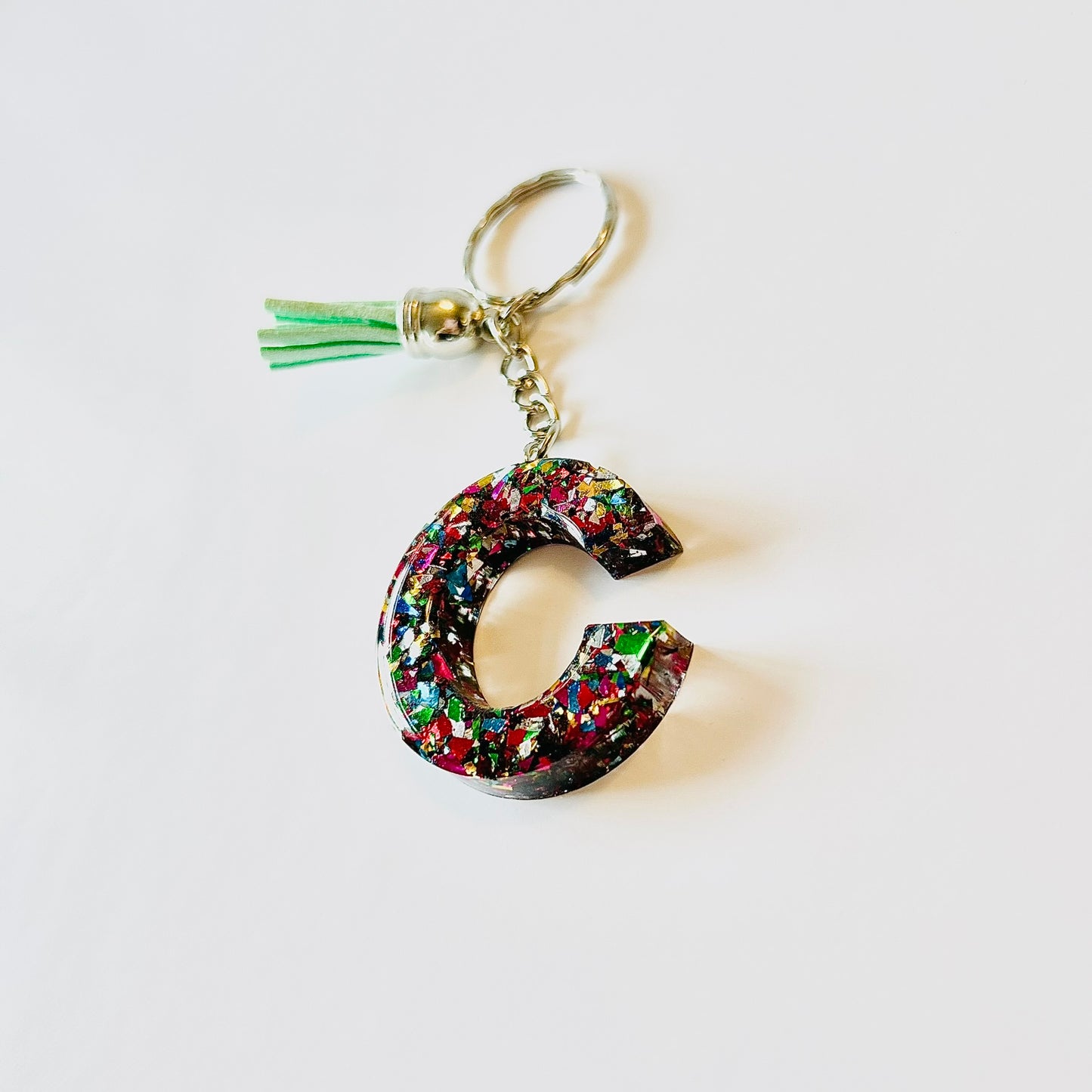 Resin Letter Keychain - C