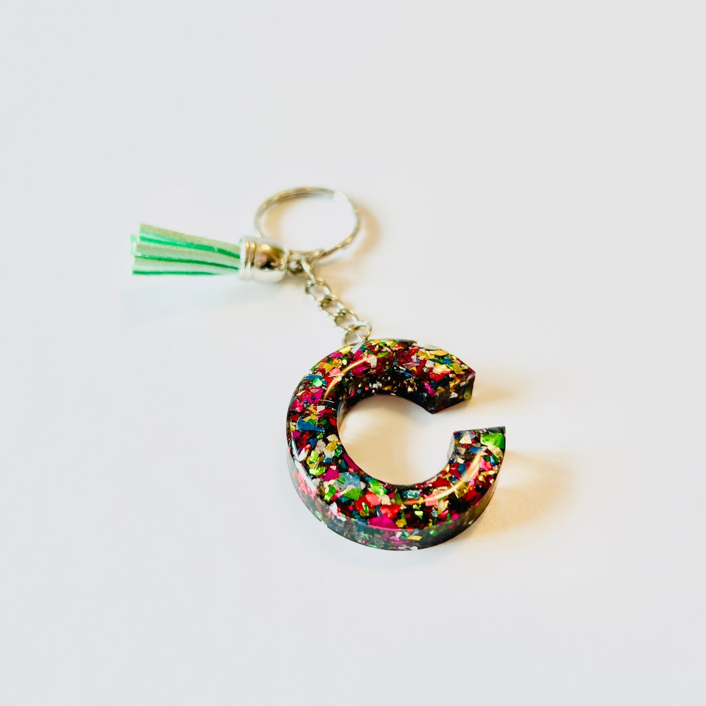 Resin Letter Keychain - C