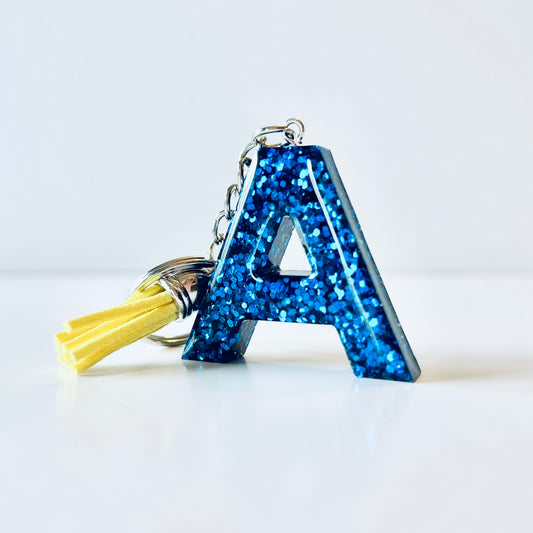 Resin Letter Keychain - A