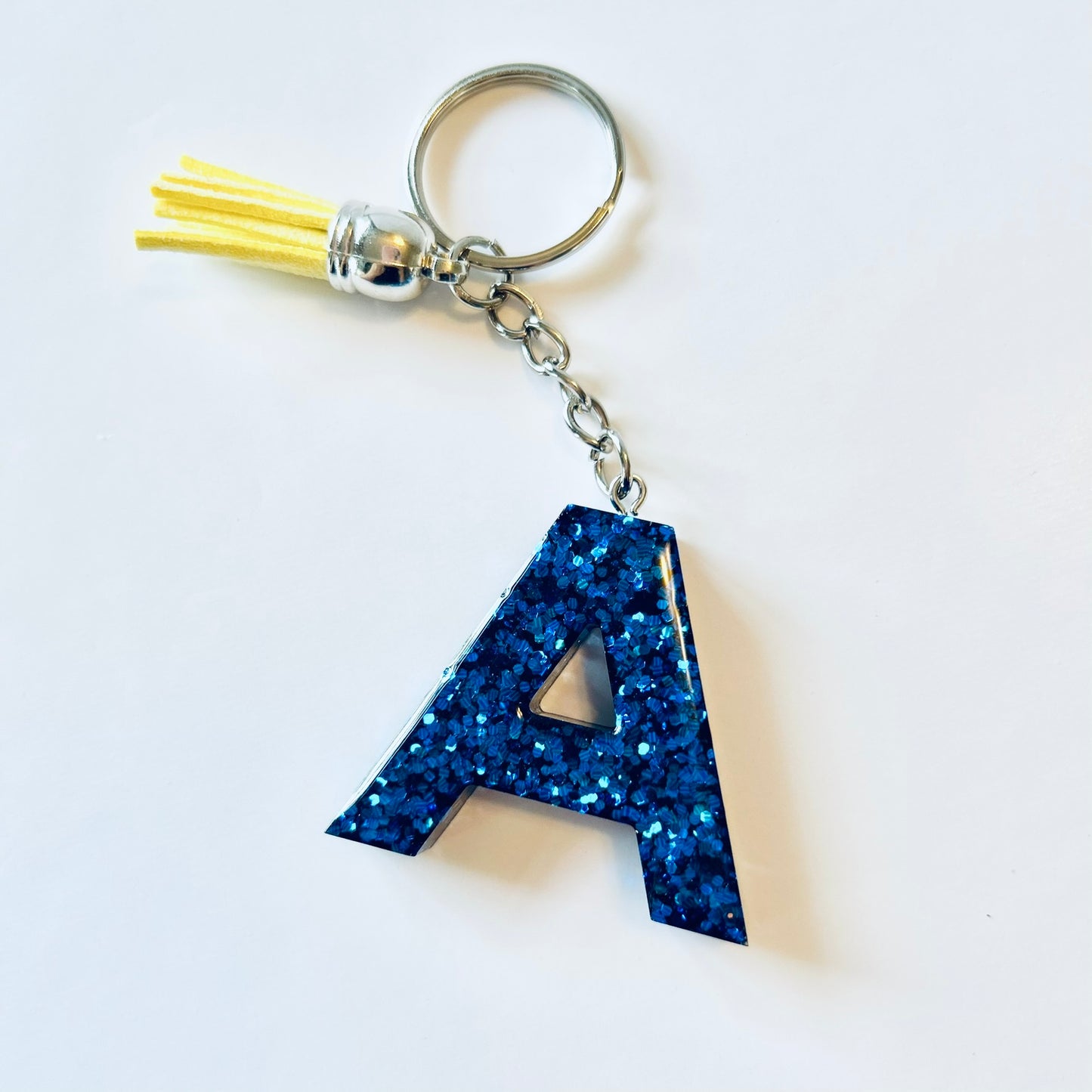 Resin Letter Keychain - A