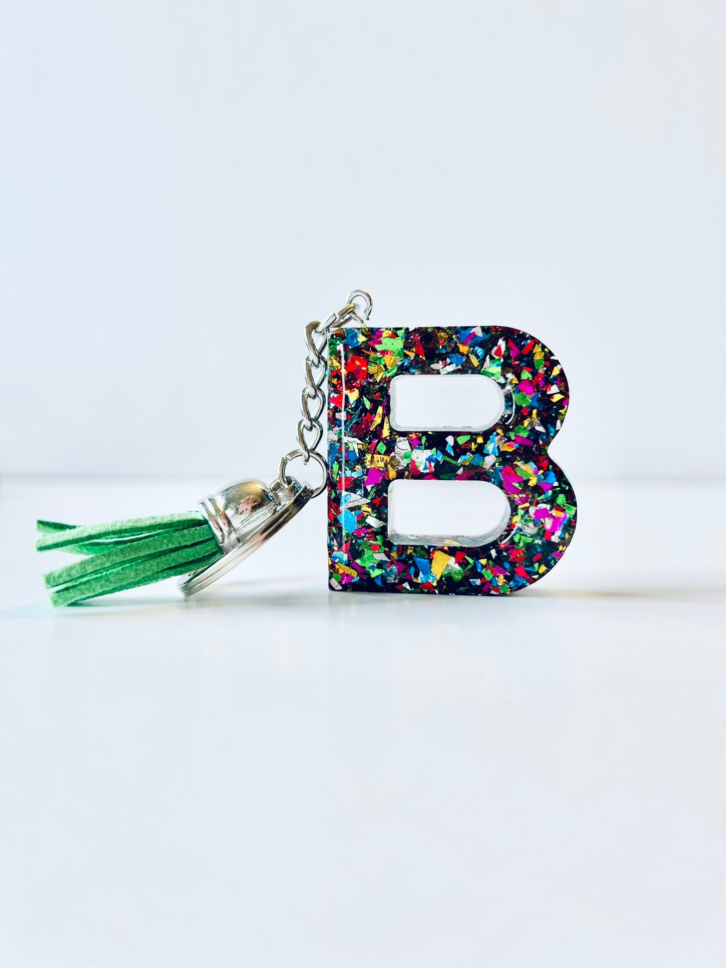 Resin Letter Keychain - B