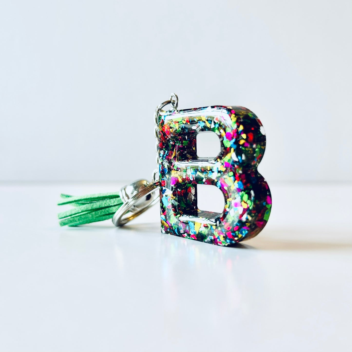 Resin Letter Keychain - B