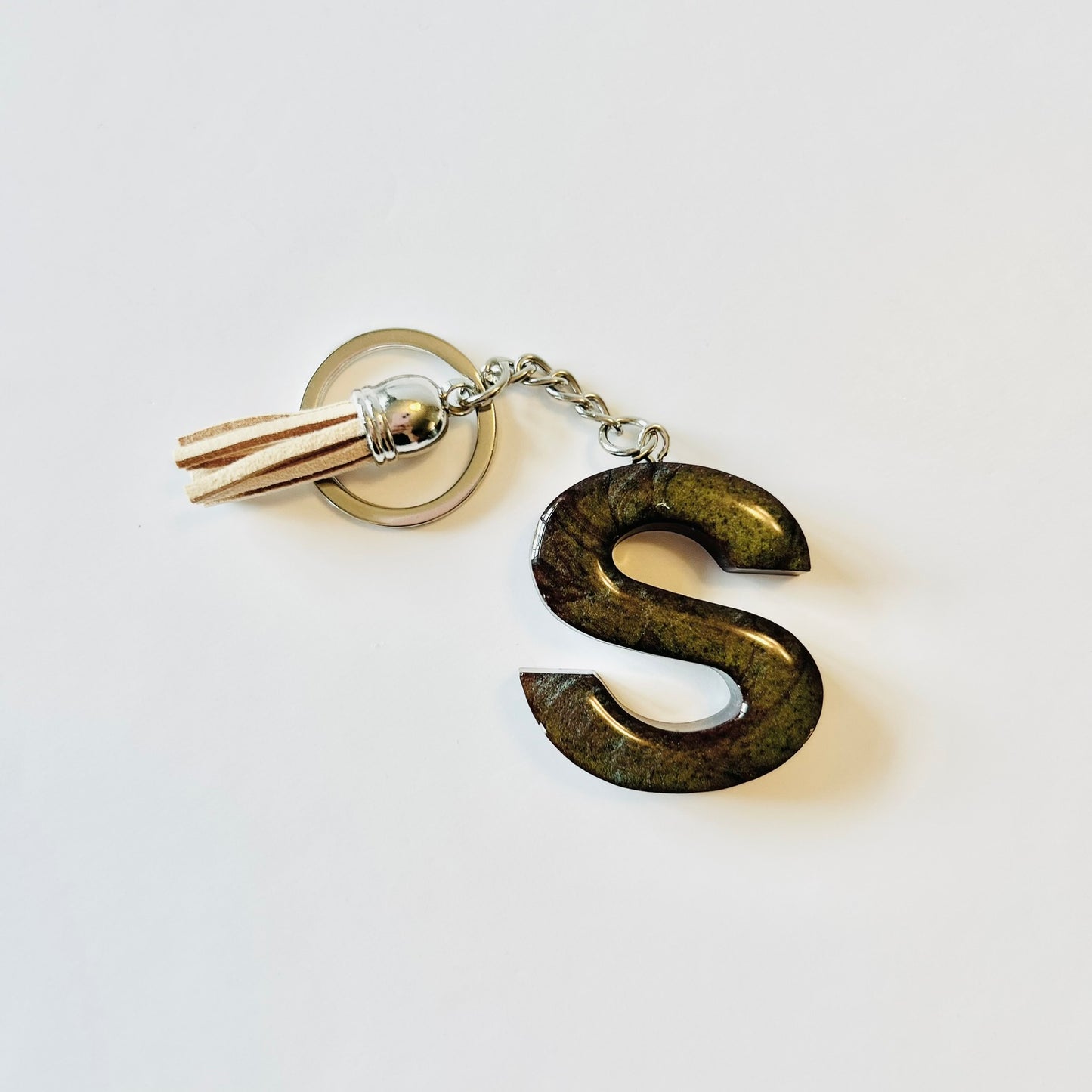 Resin Letter Keychain - S