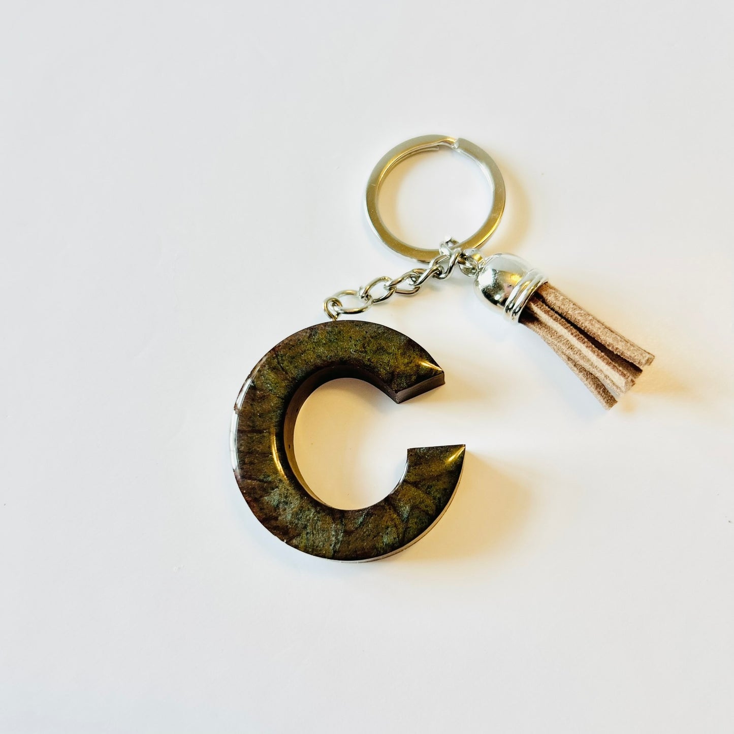 Resin Letter Keychain - C