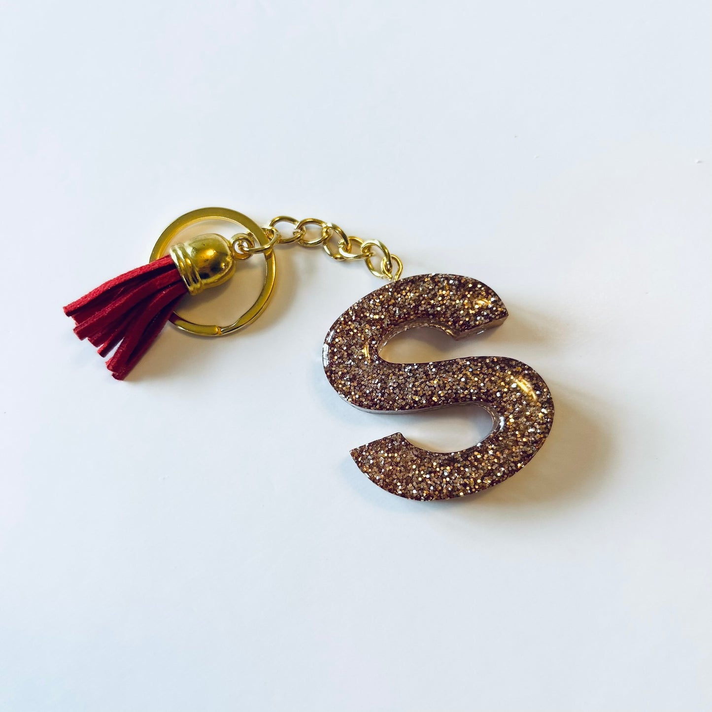 Resin Letter Keychain - S