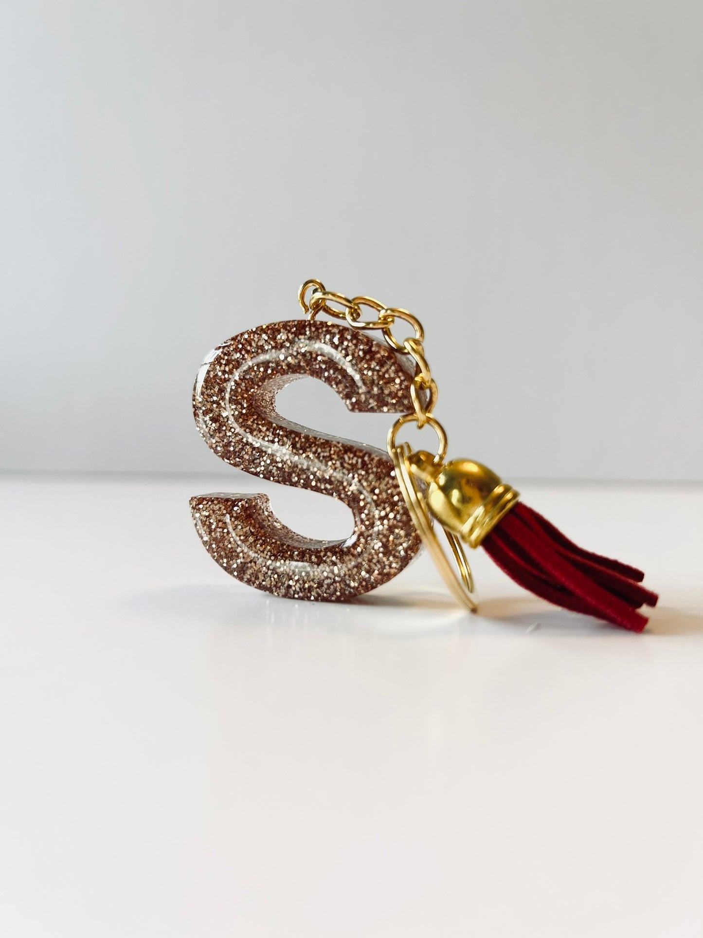 Resin Letter Keychain - S