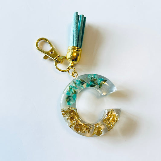 Resin Letter Keychain - C