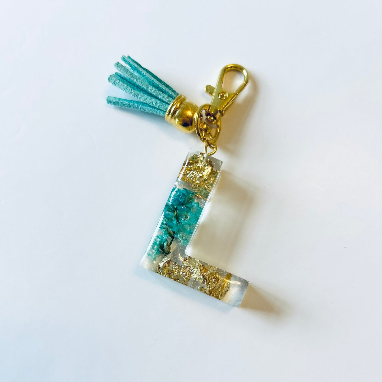 Resin Letter Keychain - L