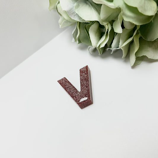 Resin Letter Magnet - V