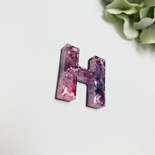 Resin Letter Magnet - H