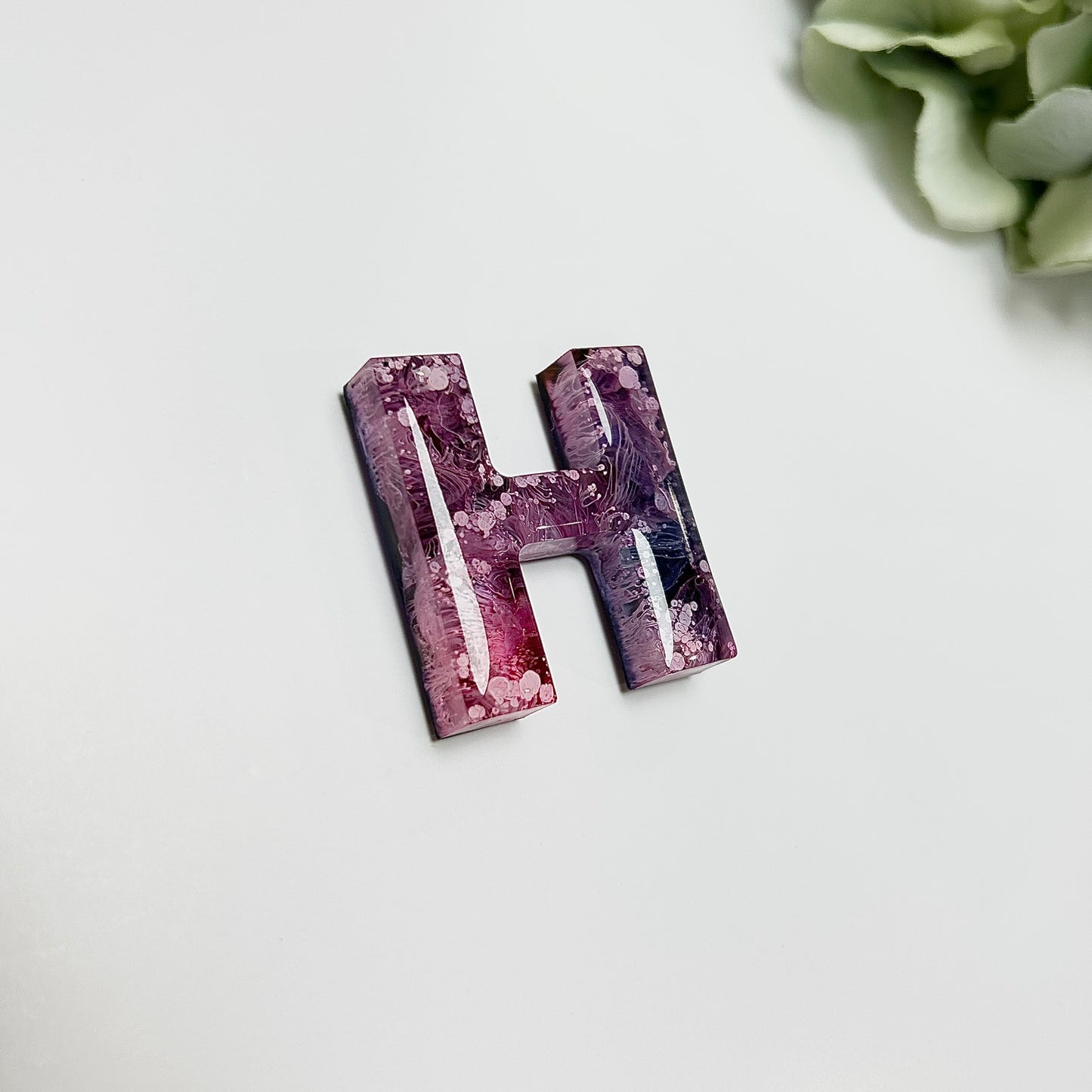 Resin Letter Magnet - H