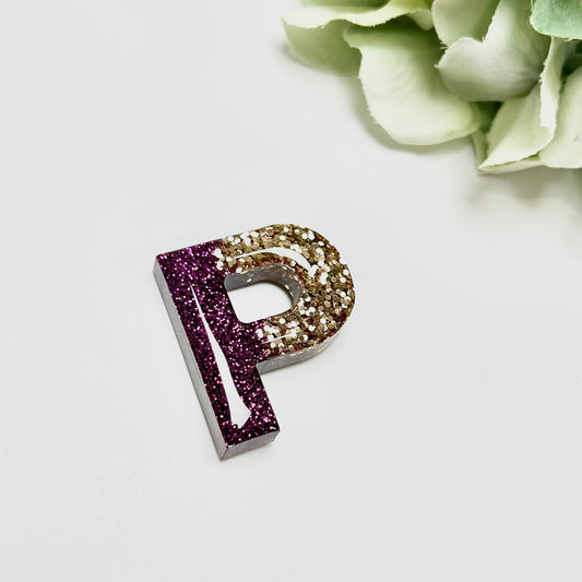 Resin Letter Magnet - P