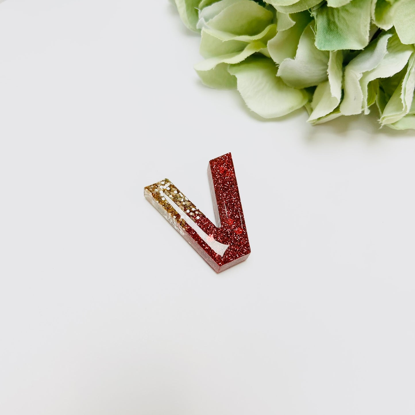 Resin Letter Magnet - V