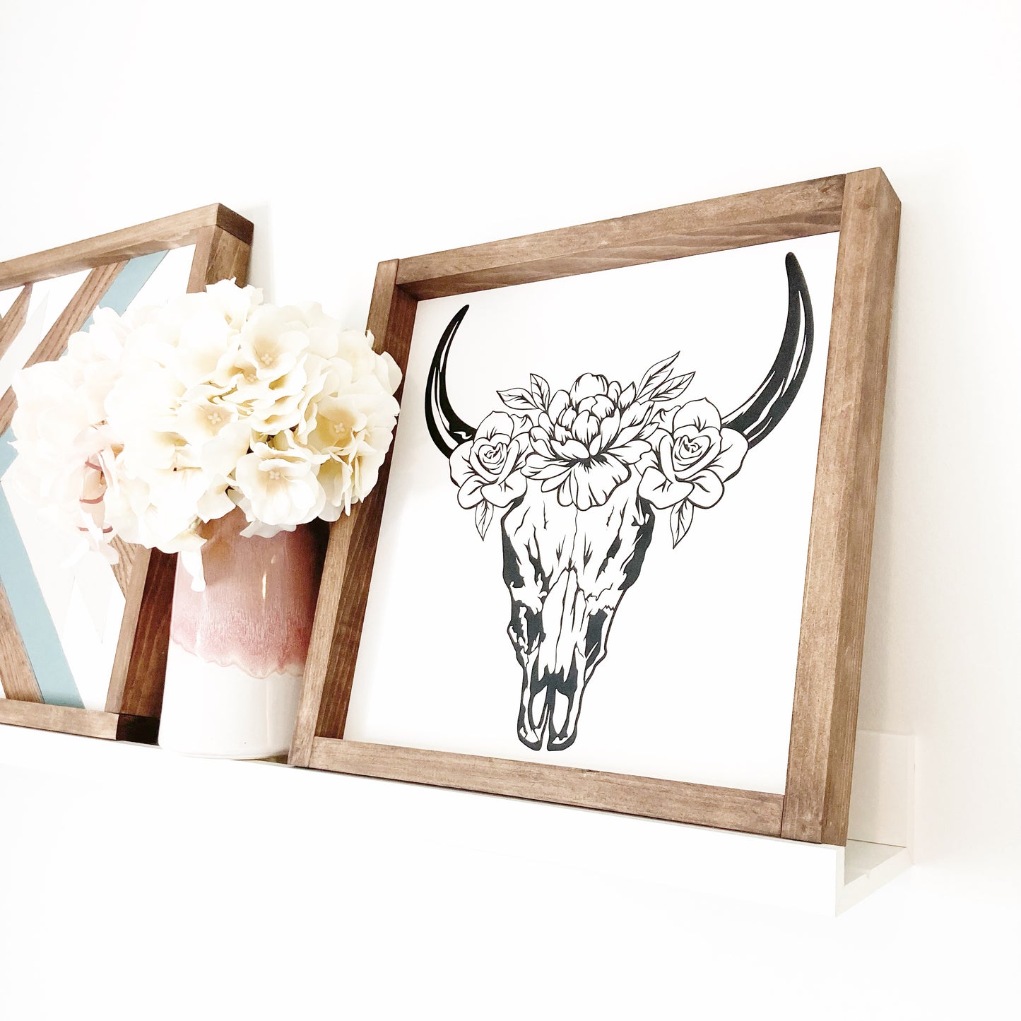 Boho Bull Skull Sign