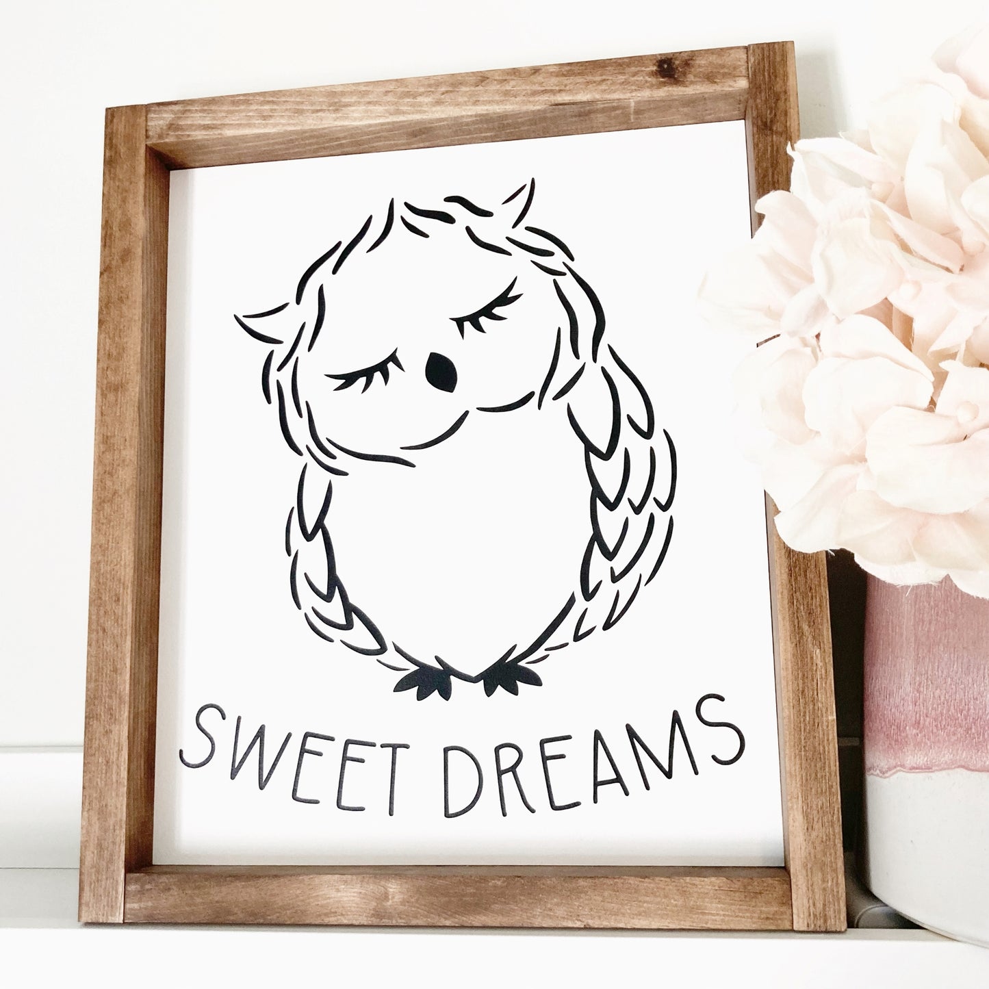 Woodland Animal Sweet Dreams Nursery Sign