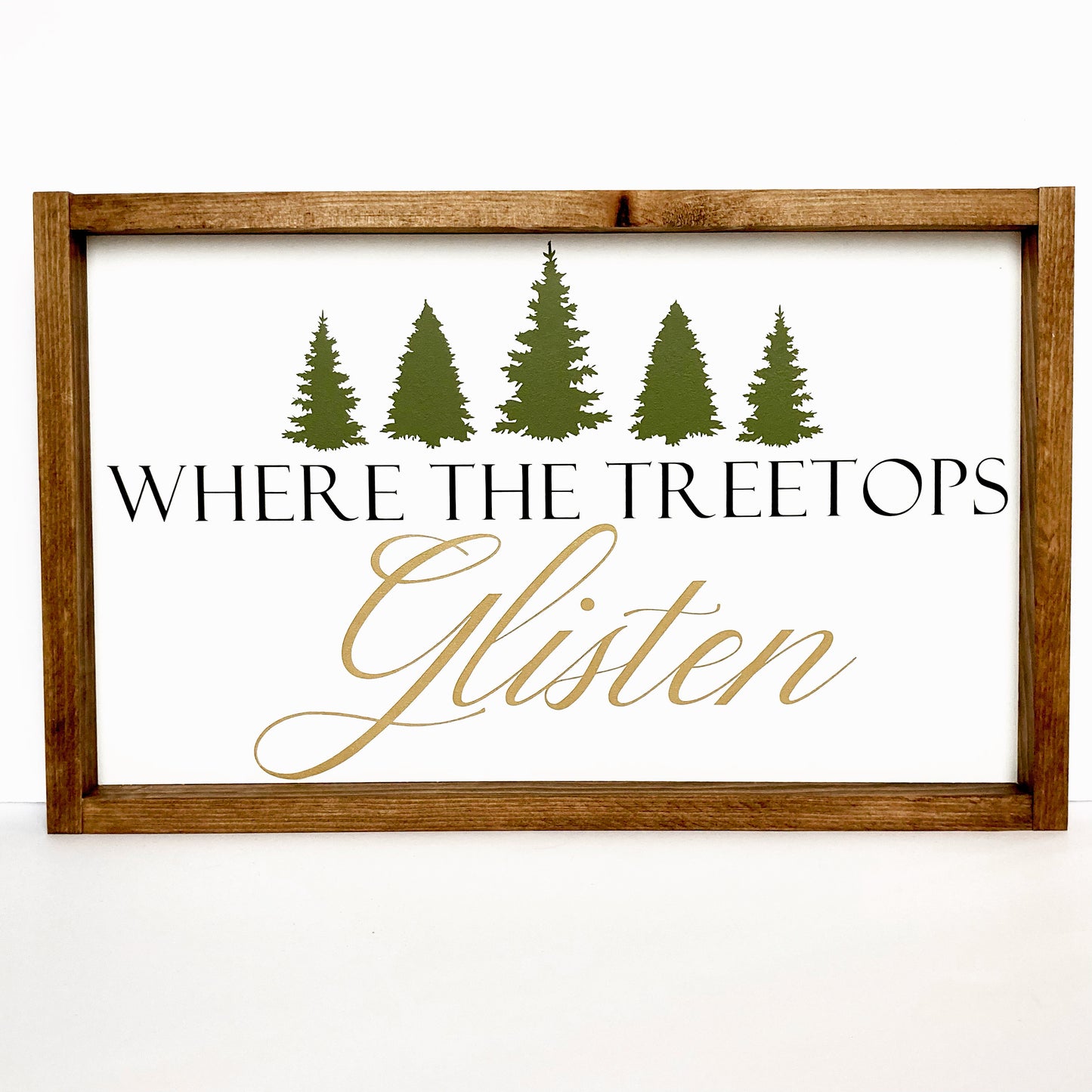 Where The Treetops Glisten Sign