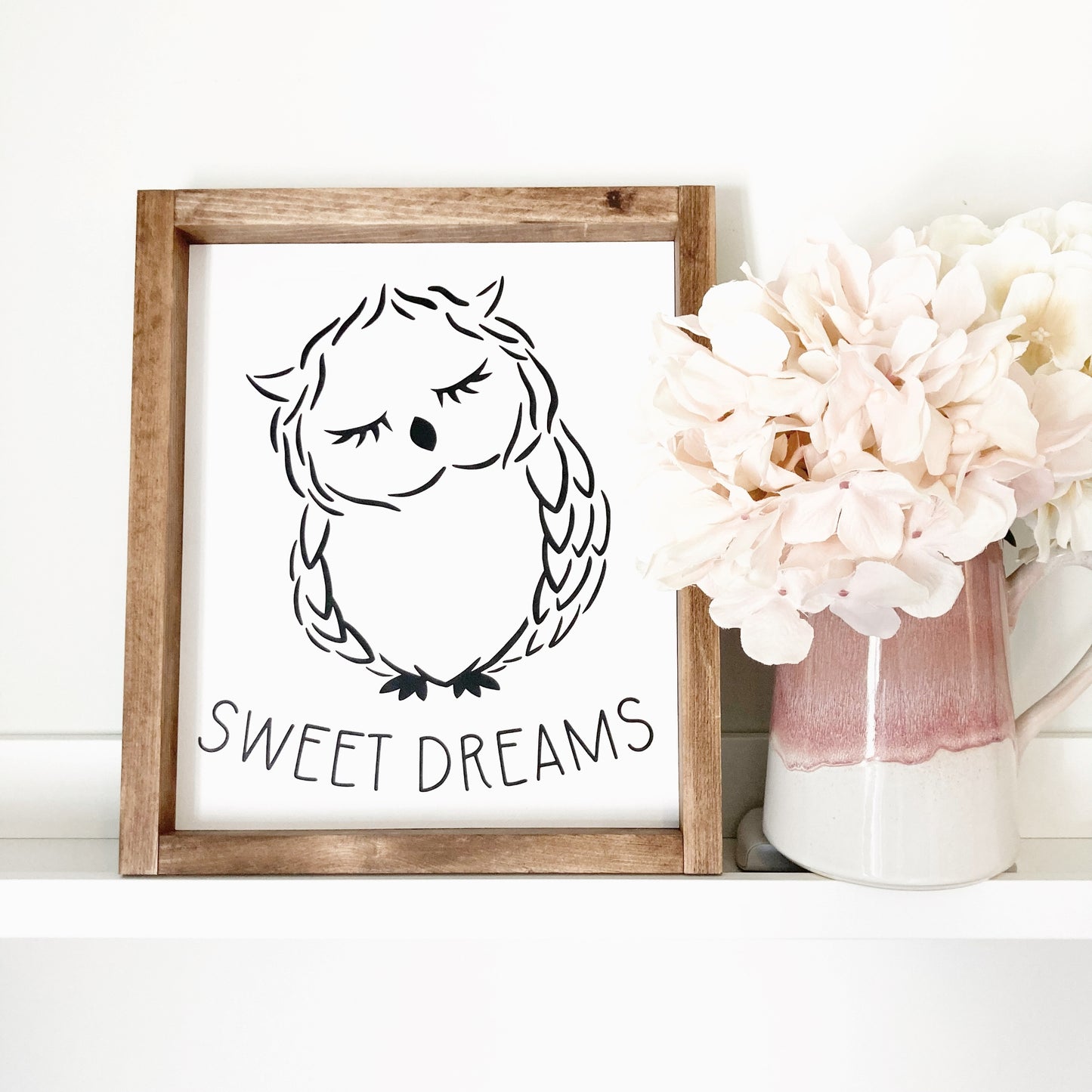 Woodland Animal Sweet Dreams Nursery Sign