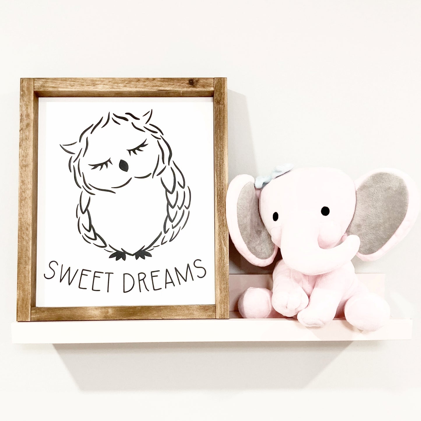 Woodland Animal Sweet Dreams Nursery Sign