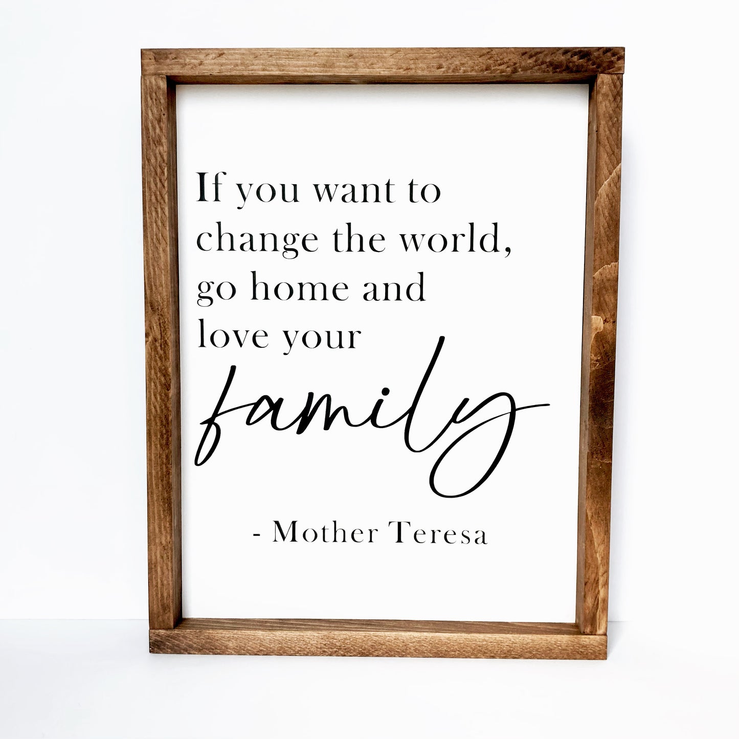 Mother Teresa Family Sign