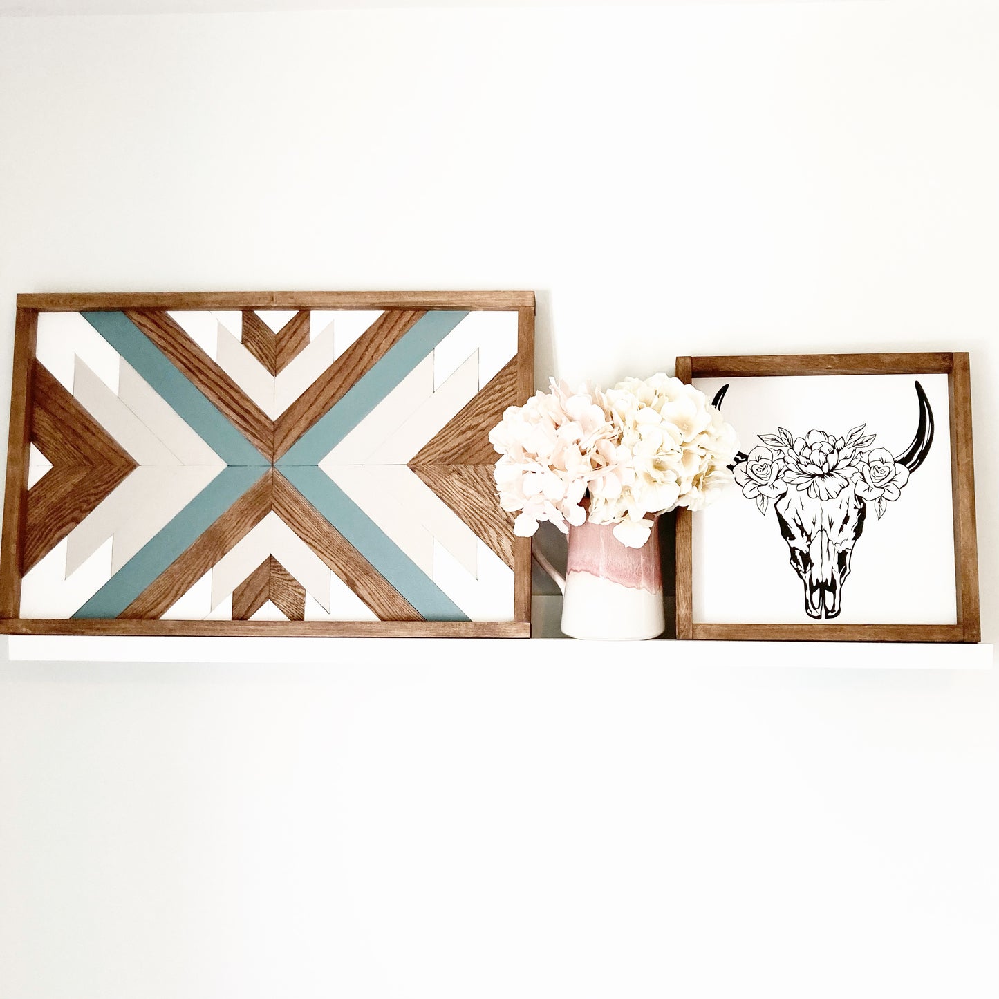 Boho Bull Skull Sign