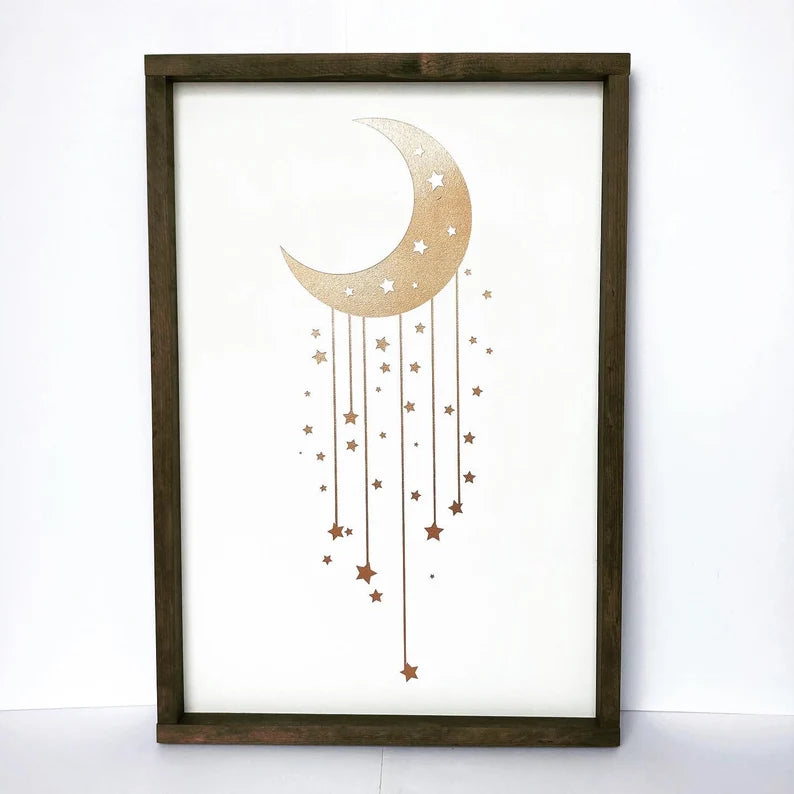 Moon & Stars Nursery Sign