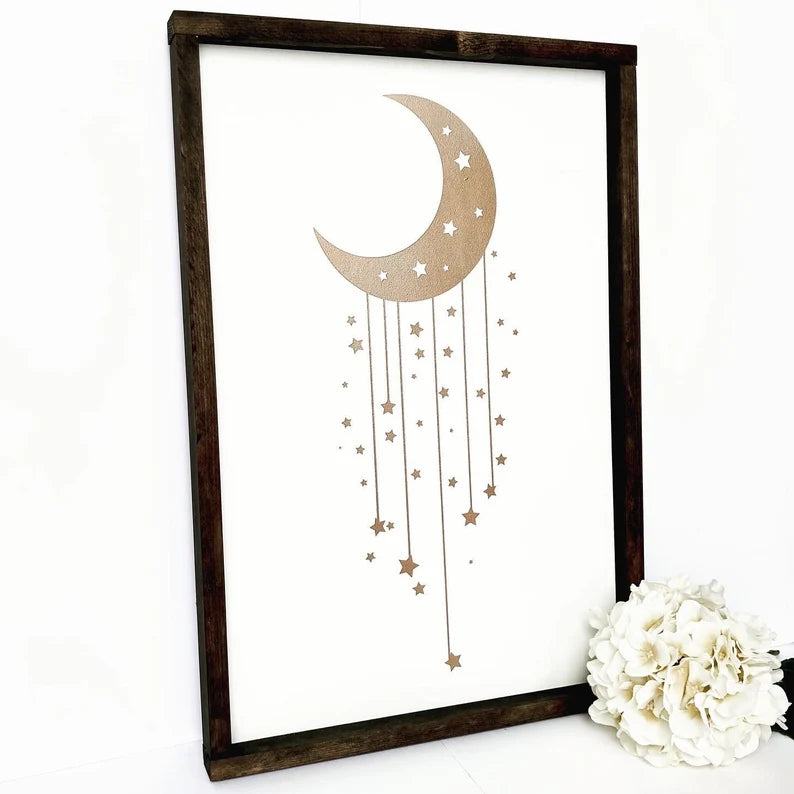 Moon & Stars Nursery Sign