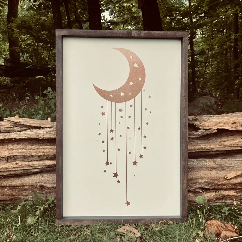 Moon & Stars Nursery Sign